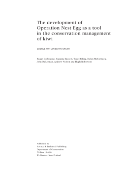 The development of Operation Nest Egg as a tool