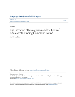 The Literature of Immigration and the Lives of Adolescents: Finding