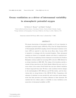 Ocean ventilation as a driver of interannual variability in atmospheric