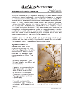 No-Nonsense Plants for the Garden