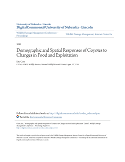 Demographic and Spatial Responses of Coyotes to Changes in