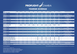 tourism schedule - Proflight Zambia