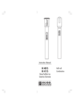 HI 4015 HI 4115 - Hanna Instruments