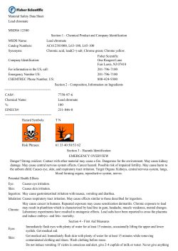 Material Safety Data Sheet Lead chromate MSDS# 12580