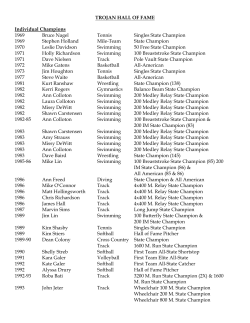 Hall of Fame - Iowa City Community School District