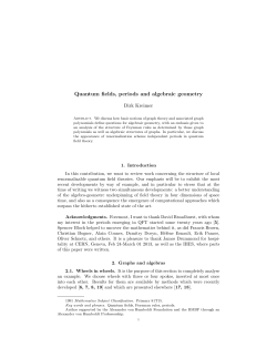 Quantum fields, periods and algebraic geometry