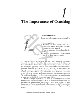 The Importance of Coaching