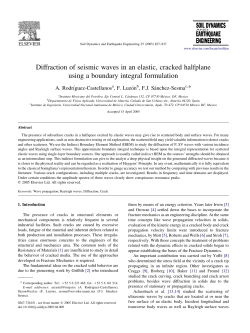 Diffraction of seismic waves in an elastic, cracked halfplane using a