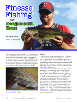 Finesse Fishing - Fish and Boat Commission