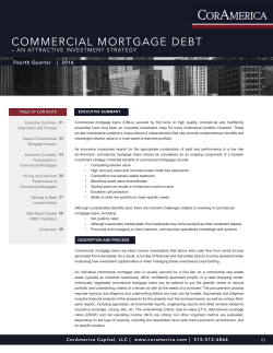 Commercial Mortgage Debt: An Attractive Investment