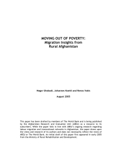 MOVING OUT OF POVERTY: Migration Insights from