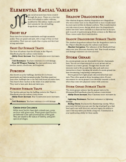Elemental Racial Variants