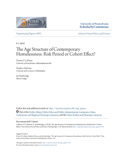 The Age Structure of Contemporary Homelessness: Risk Period or