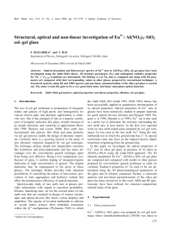 Structural, optical and non-linear investigation of Eu : Al(NO3)3