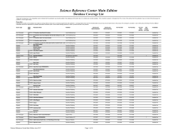 Science Reference Center Main Edition