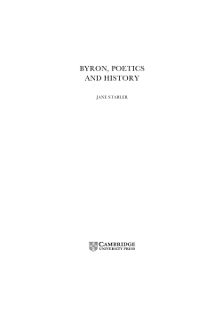 byron, poetics and history - Assets