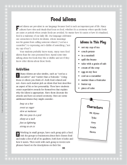 Food Idioms - Scholastic