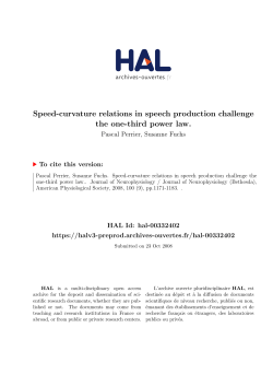 Speed-curvature relations in speech production challenge the one