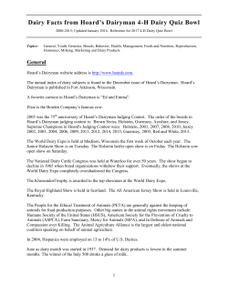 4-H Dairy Quiz Bowl - University of Minnesota Extension