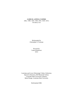 James B. Aswell Papers - LSU Libraries