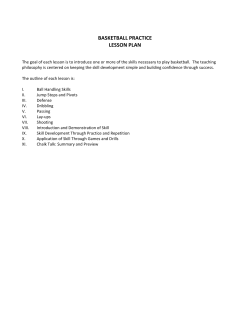 BASKETBALL PRACTICE LESSON PLAN