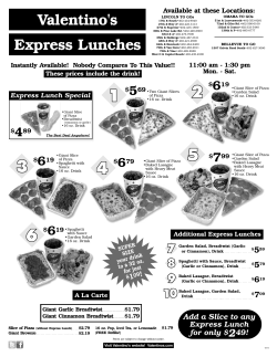 Valentino`s Express Lunches