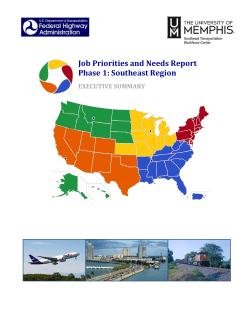 Job Priorities and Needs Report Phase 1: Southeast Region