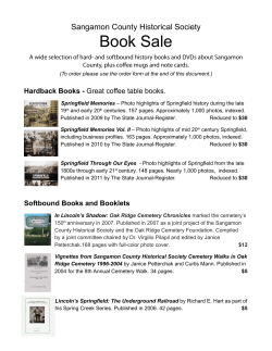 2015 Book Catalog - Sangamon County Historical Society