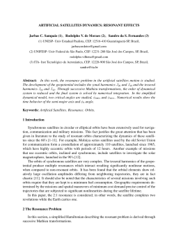 Artificial Satellites Dynamics: Resonant Effects