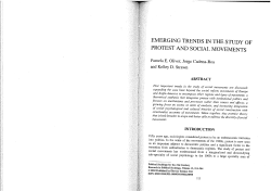 emerging trends in the study of protest and social movements