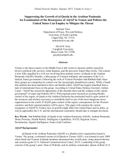 Suppressing the Growth of al Qaeda in the