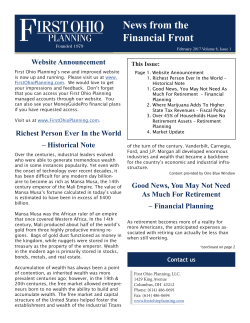 February 2017 - First Ohio Planning, LLC