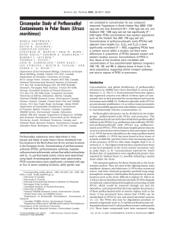 Circumpolar Study of Perfluoroalkyl Contaminants in Polar Bears