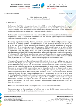 Guideline No. EN-005 Sulfuric Acid Works