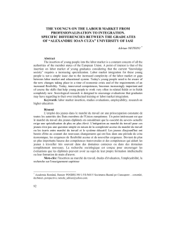 the young`s on the labour market from profesionalisation to