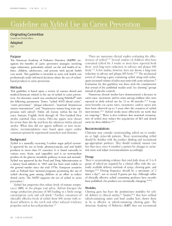 Guideline on Xylitol Use in Caries Prevention
