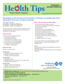 Health Tips Pregnancy — Second Trimester