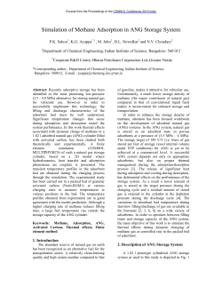 Simulation of Methane Adsorption in ANG Storage System