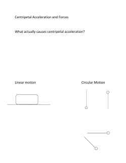 Centripetal Acceleration and Forces What actually causes