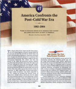 America Confronts the Post-Cold War Era