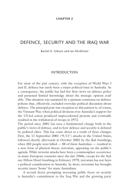 defence, security and the iraq war