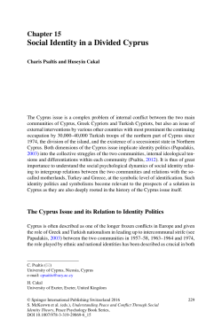 Social Identity in a Divided Cyprus