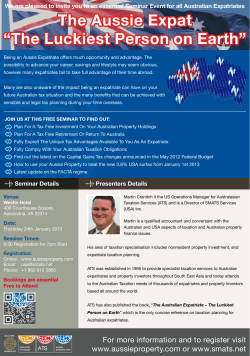 The Aussie Expat &ldquo;The Luckiest Person on Earth&rdquo;