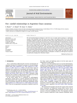 Fire-rainfall relationships in Argentine Chaco savannas
