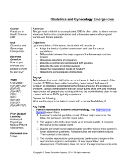 Obstetrics and Gynecology Emergencies