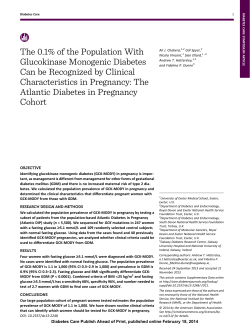 The 0.1% of the Population With Glucokinase