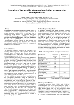 Separation of Acetone-chloroform maximum boiling azeotrope using