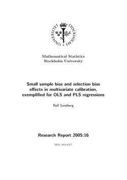 Small sample bias and selection bias effects in multivariate