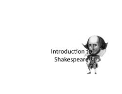 Introducpon to Shakespeare