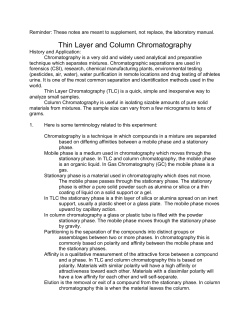 Thin Layer and Column Chromatography